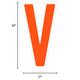 Orange Letter (V) Corrugated Plastic Yard Sign, 30in